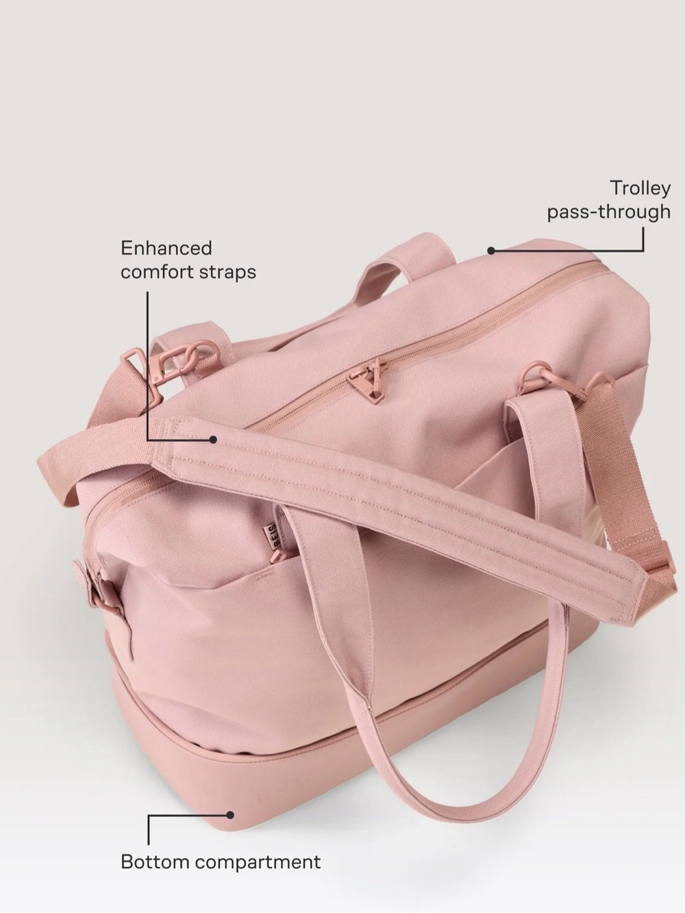 Beis Mini Weekender in Atlas Pink